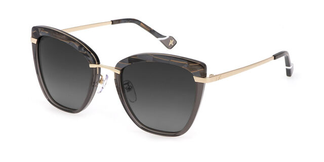 Yalea SYA025 MARION 9G6P Cat Eye Patterned Grey Sunglasses 