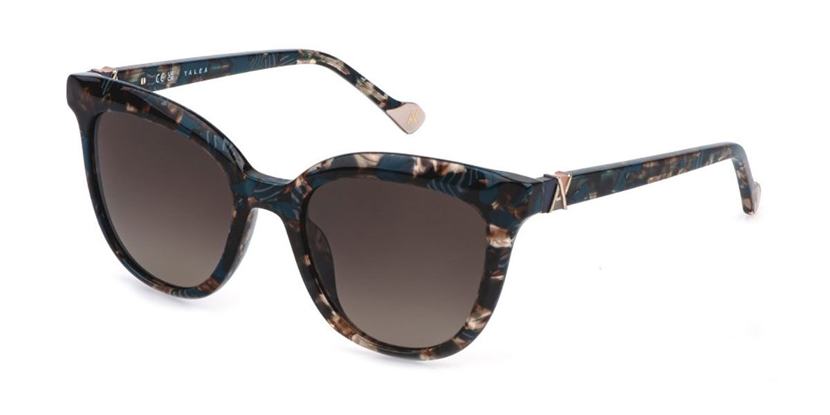 Yalea Sya244 Halide 0ua2 Women's Sunglasses Tortoiseshell Size 53 In Fantasy Brown Turquoise Tortoise