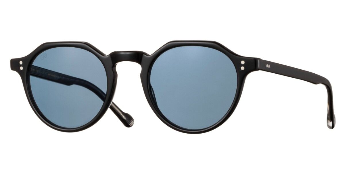 Image of Eyevan Attache-E Sun PBK-BLU 47 Lunettes De Soleil Homme Noires FR