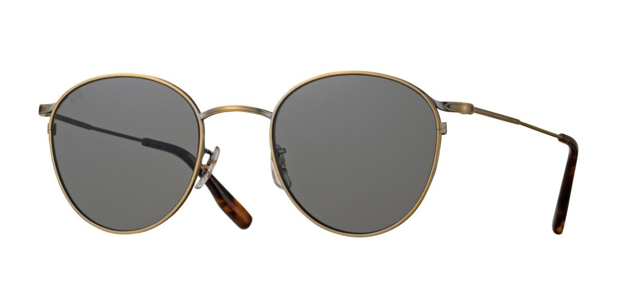 Image of Eyevan Quincy-Sun Polarized AG Óculos de Sol Dourados Masculino PRT