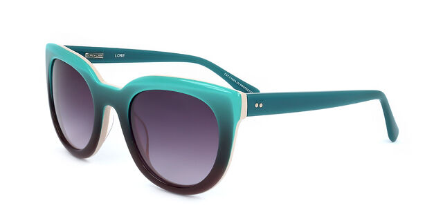 Derek Lam Lore TURQ Cat Eye Gradient Turquoise Blue On White  display picture 3