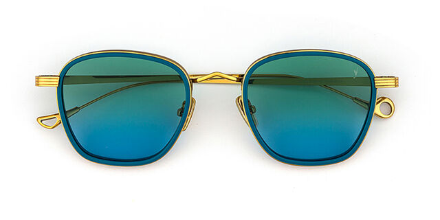 Eyepetizer Glide C.T-4-43 Square Petrol Blue/Gold Sunglasses  display picture 3