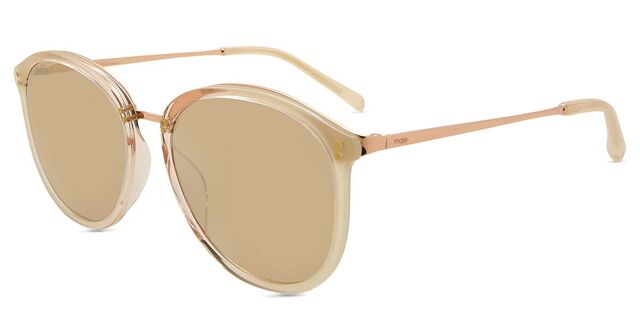 Maje MJ5009 601 Oval Frosted Light Beige Brown Sunglasses 