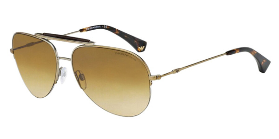 Emporio Armani EA2020 30022L Sunglasses Gold | SmartBuyGlasses UK