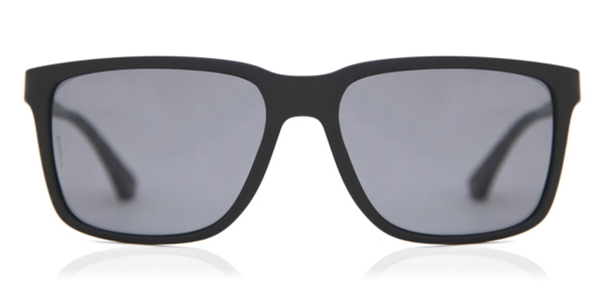 Emporio Armani EA4047 Polarized 506381 Sunglasses Black Rubber |  SmartBuyGlasses New Zealand