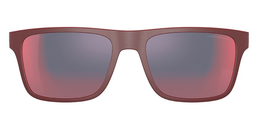 Emporio Armani EA4115C Clip-On Only 52616P Sunglasses Matte Bordeaux Red |  SmartBuyGlasses UK