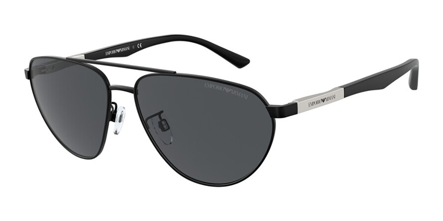 Emporio Armani EA2125 300187 Sunglasses Matte Black | VisionDirect Australia