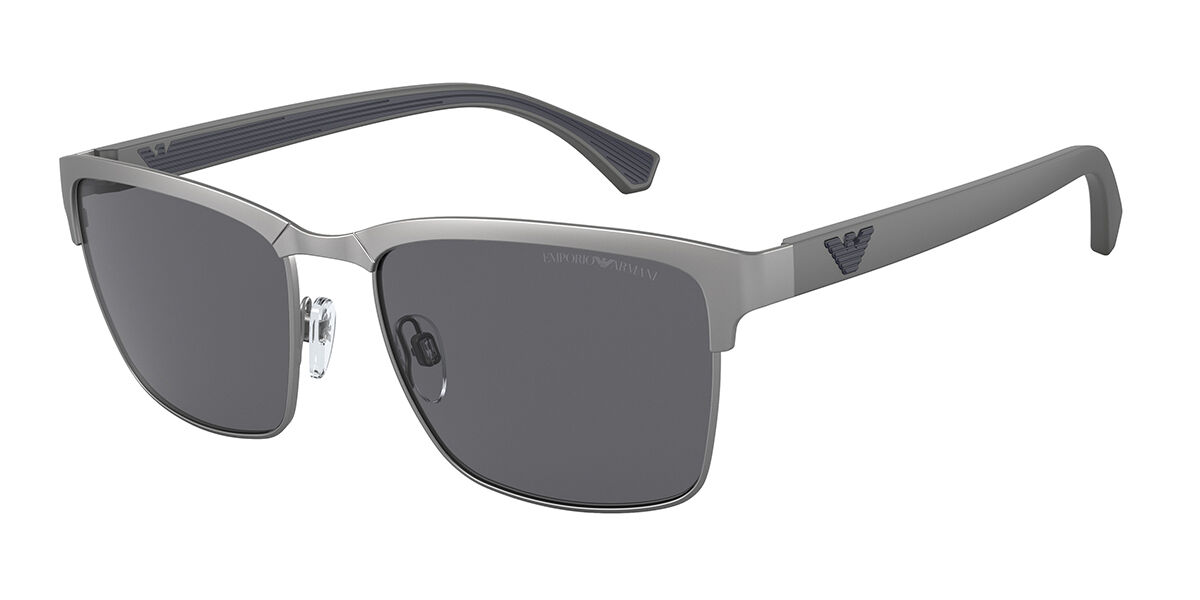 Emporio Armani EA2087 Polarized 300381 Sunglasses Matte Gunmetal Grey |  VisionDirect Australia