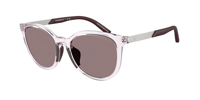 Emporio Armani Unisex Pink and White Sunglasses! Emporio Armani EK4004F Kids Asian Fit 613069 Butterfly Shiny  main image 3