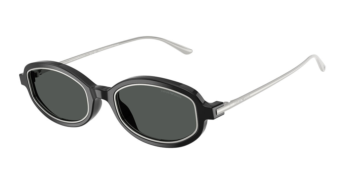 Emporio Armani Damski Glossy Black,Silver Ea4276u 501787 49 E Okulary Przeciwsloneczne