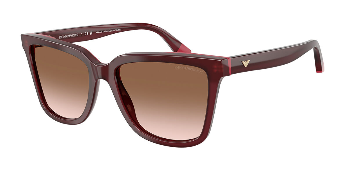 Emporio Armani EA4261F Asian Fit 632013 55 Bourgogne Solglas&ouml;gon Kvinna