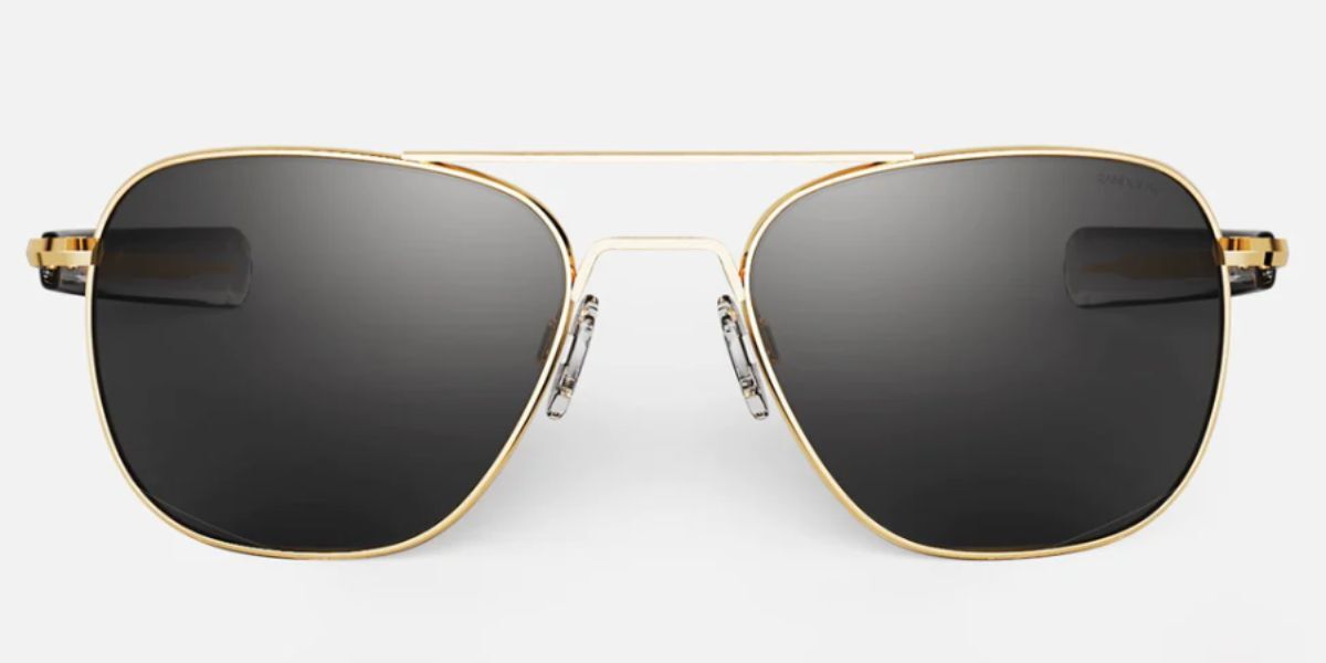 Randolph Engineering Aviator AF055 Sunglasses in Gold | SmartBuyGlasses USA