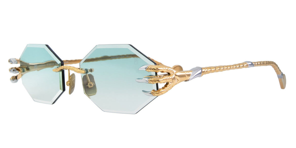 Anna-Karin Karlsson THE CLAW & THE NEST - OCTAGONAL 2.0 Dorées|Azure 58 Lunettes De Soleil Femme Dorées