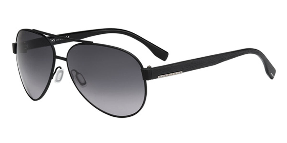 Boss 0648/F/S Asian Fit 10G/HD Sunglasses Black | VisionDirect Australia