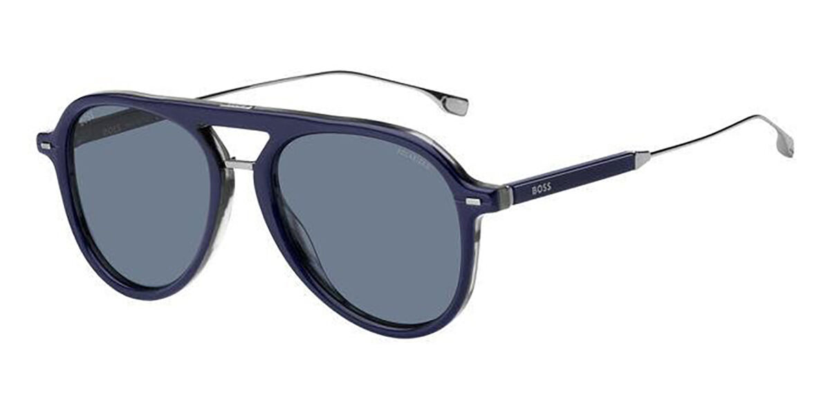 Boss 1356/S NLB/YQ Sunglasses in Blue Striped Grey | SmartBuyGlasses USA