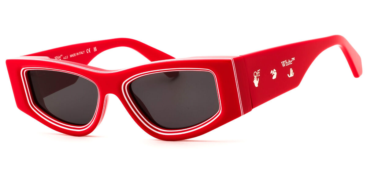 Off-Vita ANDY 12507 53 Röda Solglasögon Kvinna