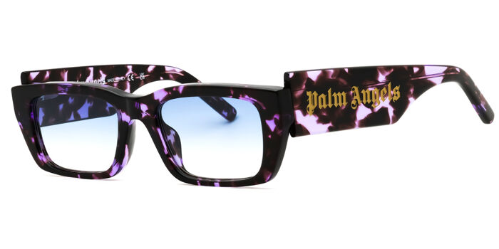 Palm Angels PERI002 Palm 1045 Rectangle Black Sunglasses  display picture 2