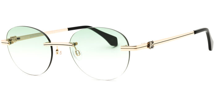 Palm Angels PERI10H Crystal 7644 Oval Gold Sunglasses  display picture 1