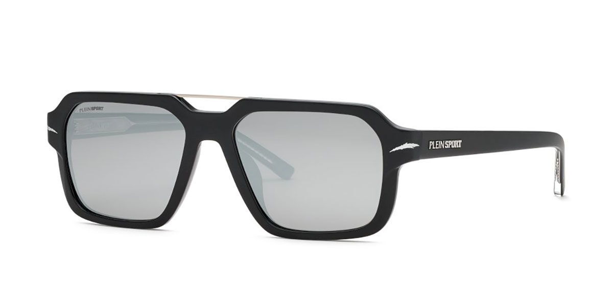 Philipp Plein Sport SSP036 7EPP 57 Svarta Solglasögon Män