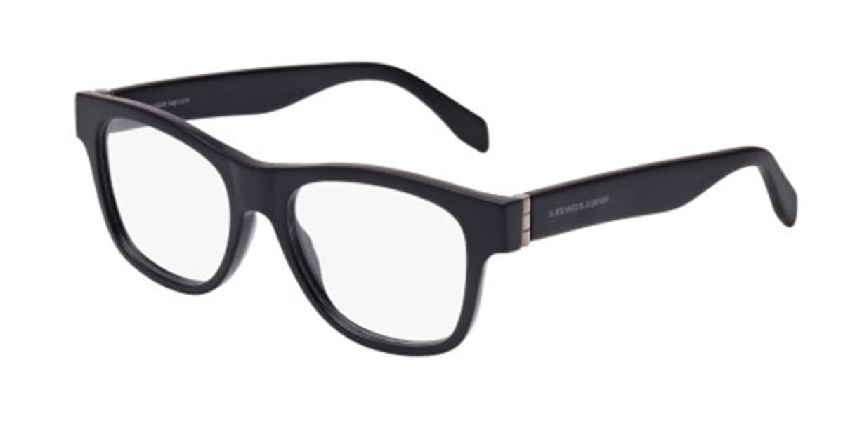 Alexander McQueen AM0039O 001 Eyeglasses in Black | SmartBuyGlasses USA