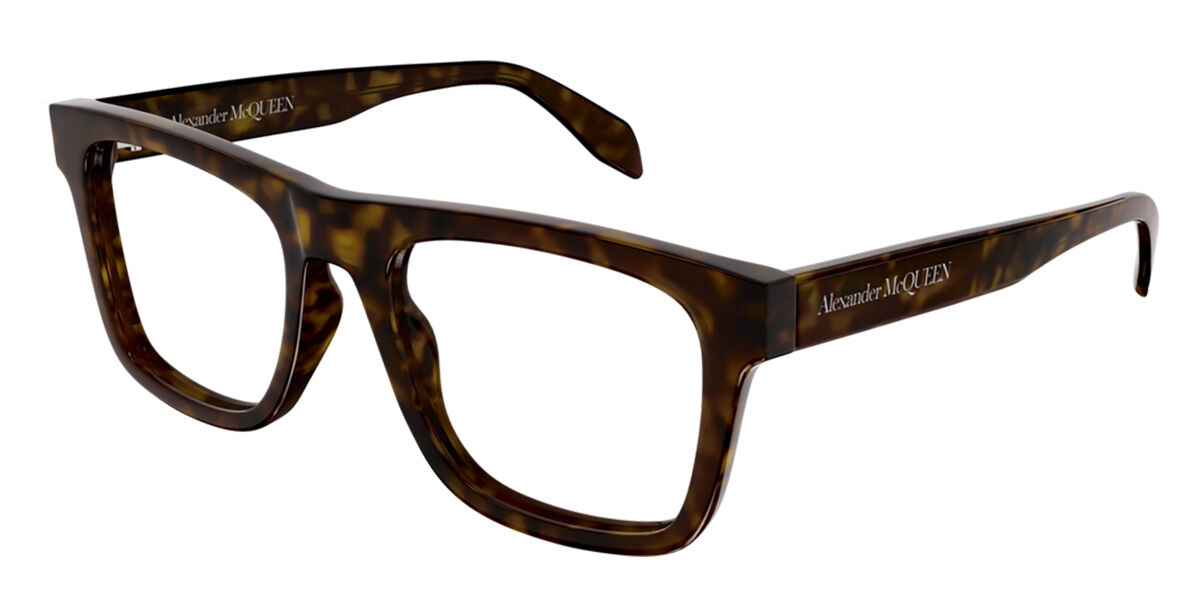 Alexander McQueen AM0357O 002 Eyeglasses in Havana | SmartBuyGlasses USA