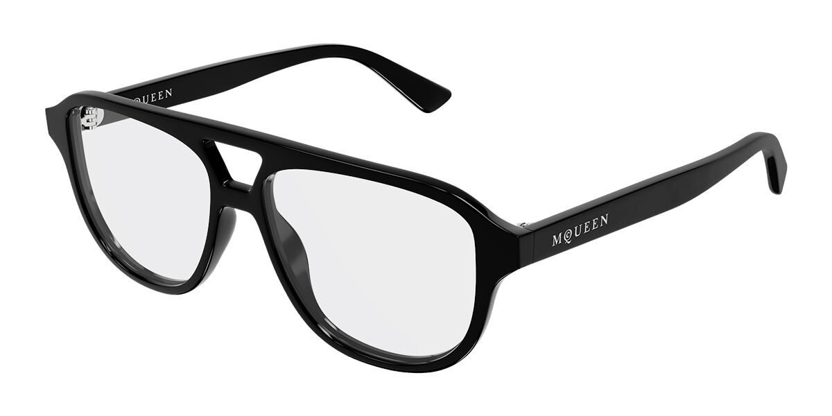 Alexander McQueen AM0574O 001 Men's Glasses Black Size 54 - Free Lenses - Blue Light Block Available