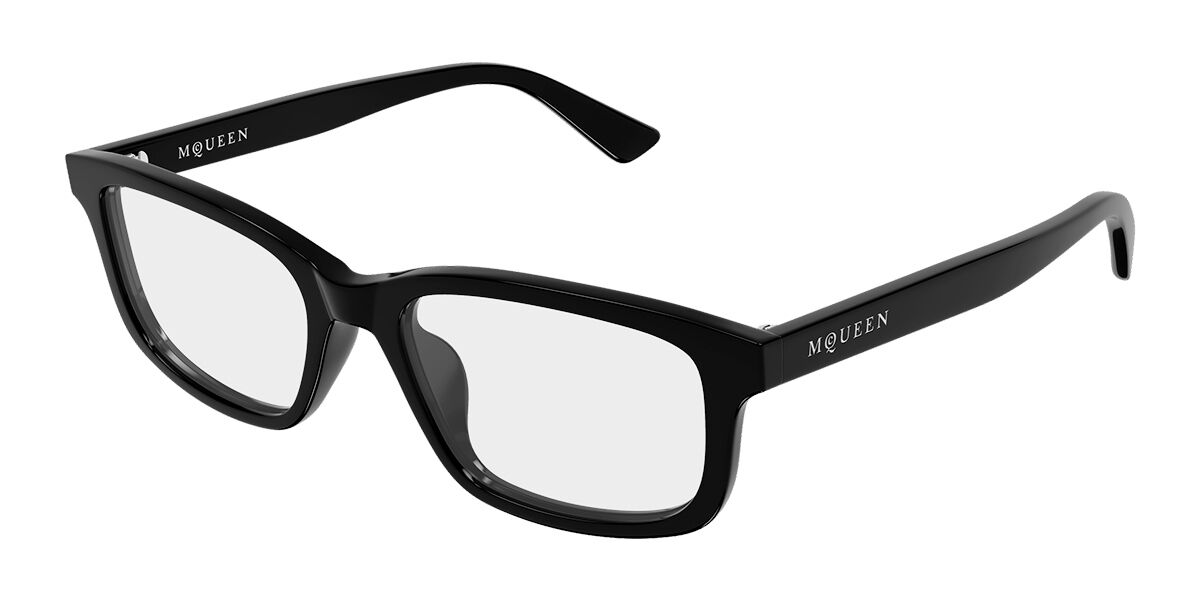 Alexander McQueen AM0575O Asian Fit 001 Men's Glasses Black Size 54 - Free Lenses - Blue Light Block Available