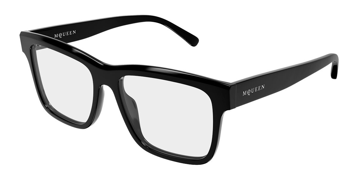 Alexander McQueen AM0582O 001 Men's Glasses Black Size 54 - Free Lenses - Blue Light Block Available