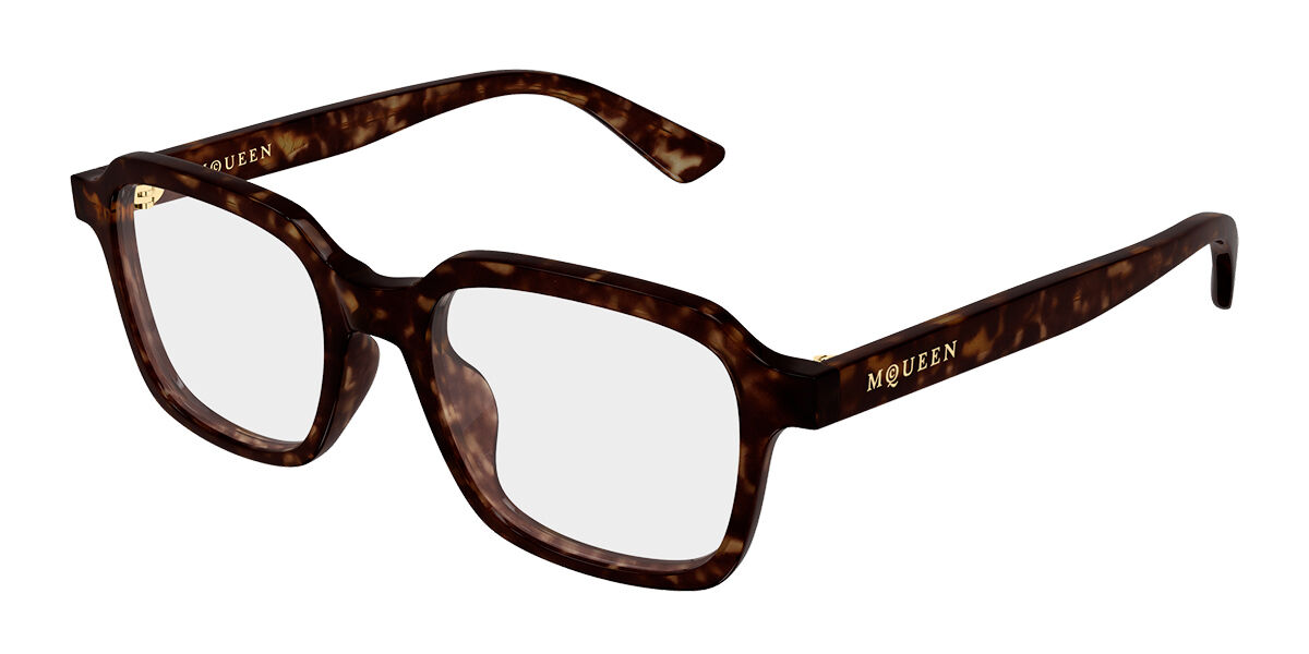 Alexander McQueen AM0572O Asian Fit 002 Men's Glasses Tortoiseshell Size 50 - Free Lenses - Blue Light Block Available