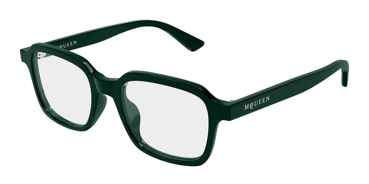 Alexander McQueen AM0572O Asian Fit 003 Men's Glasses Green Size 50 - Free Lenses - Blue Light Block Available
