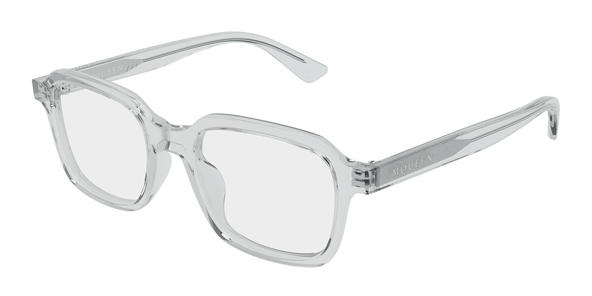 Alexander McQueen AM0572O Asian Fit 004 Men's Glasses Clear Size 50 - Free Lenses - Blue Light Block Available