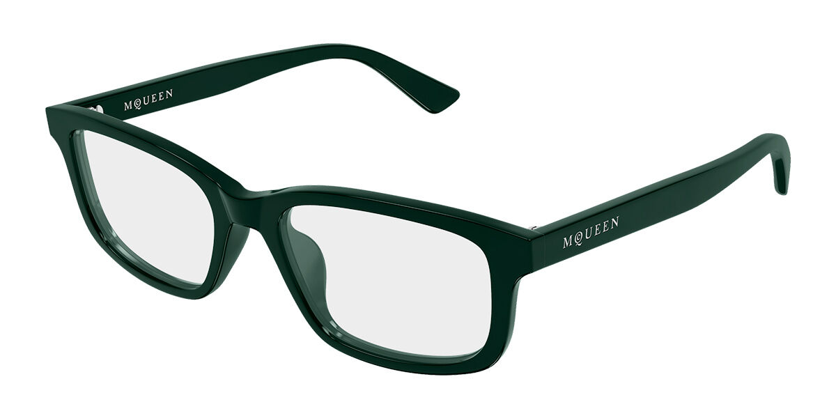 Alexander McQueen AM0575O Asian Fit 003 Men's Glasses Green Size 54 - Free Lenses - Blue Light Block Available