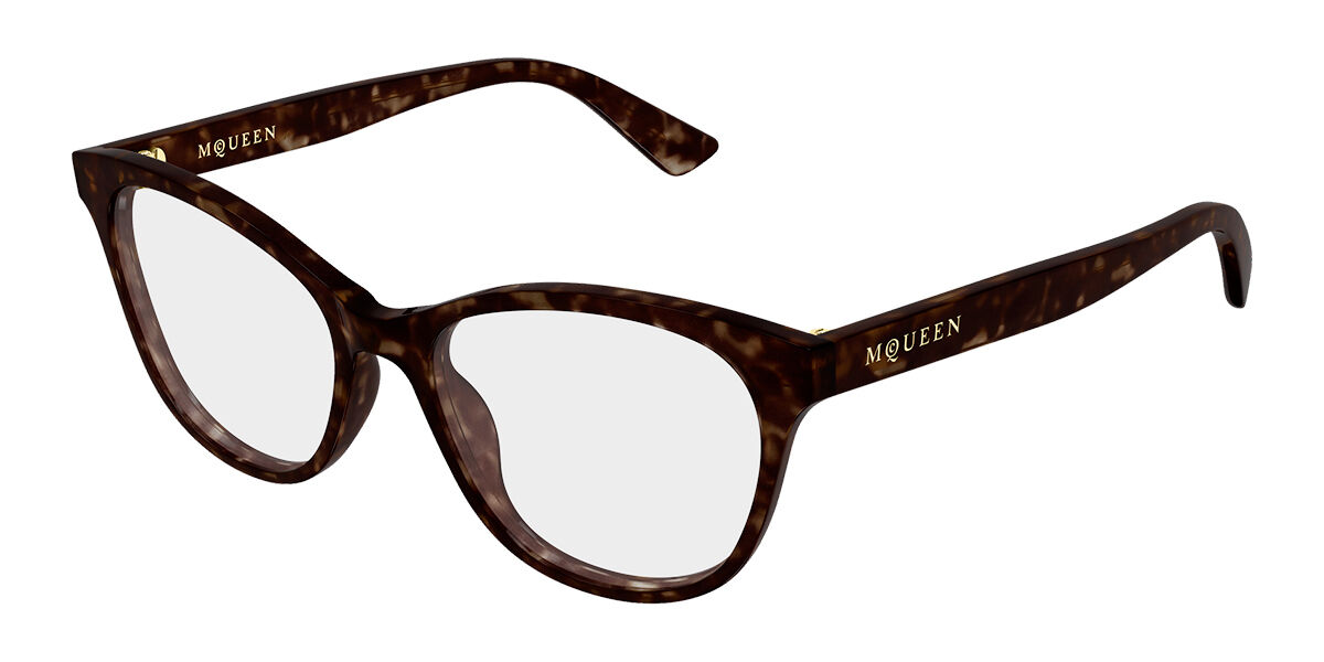 Alexander McQueen AM0576O 008 Women’s Glasses Tortoiseshell Size 54 - Free Lenses - Blue Light Block Available