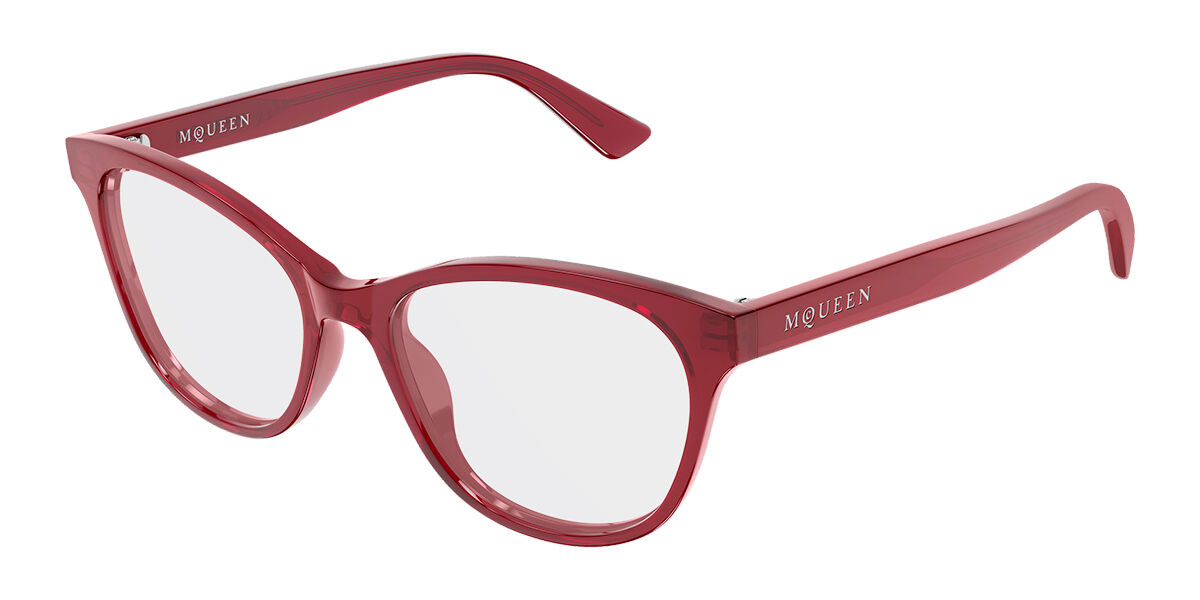 Alexander McQueen AM0576O 011 Women’s Glasses Red Size 54 - Free Lenses - Blue Light Block Available