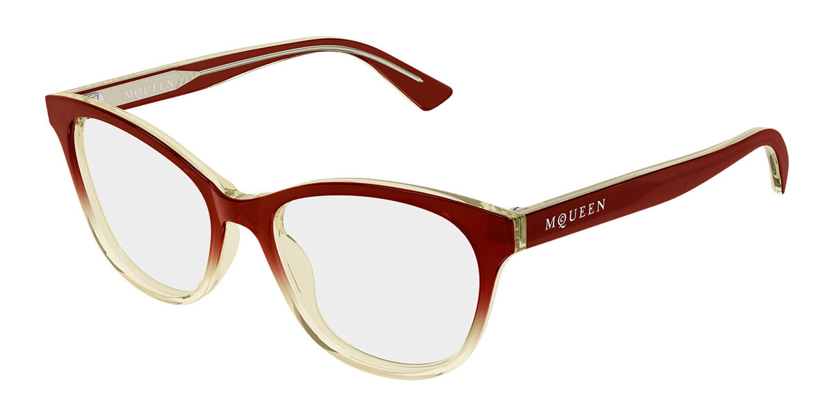 Alexander McQueen AM0576O 012 Women’s Glasses Red Size 54 - Free Lenses - Blue Light Block Available