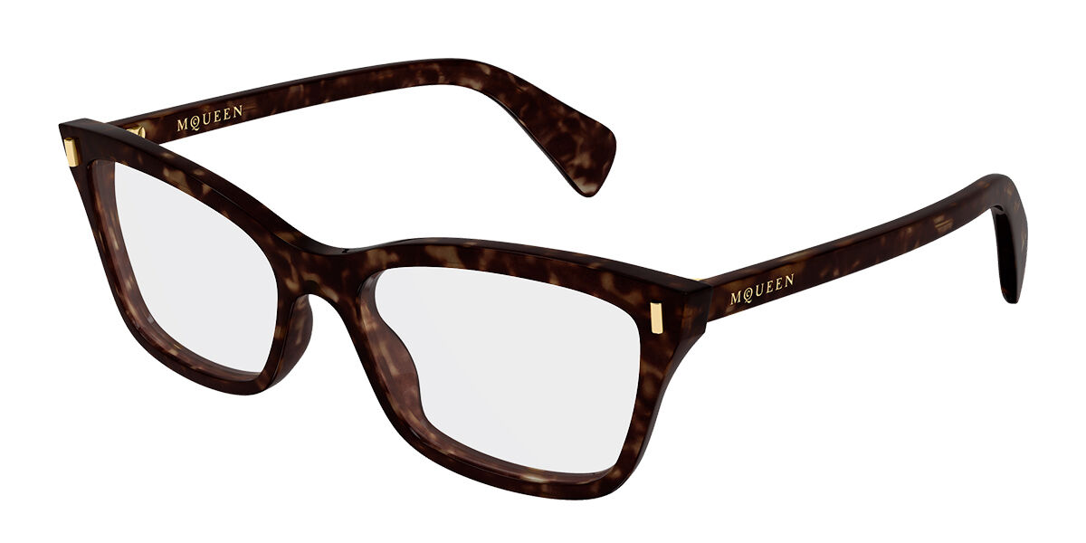Alexander McQueen AM0584O 006 Women’s Glasses Tortoiseshell Size 54 - Free Lenses - Blue Light Block Available