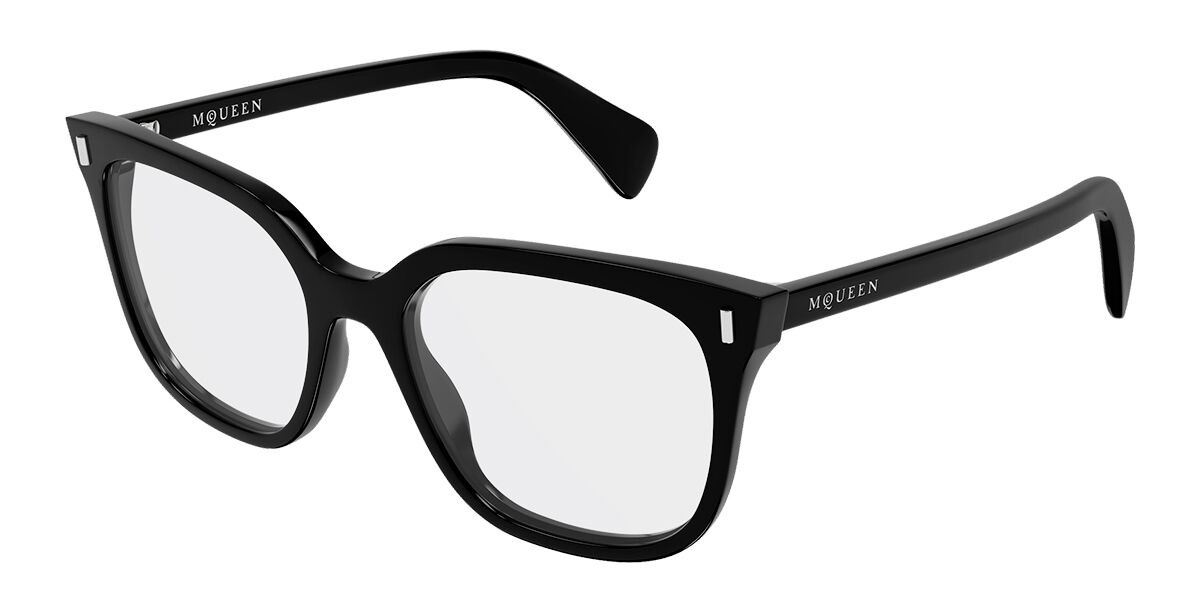 Alexander McQueen AM0585O 001 Women’s Glasses Black Size 53 - Free Lenses - Blue Light Block Available