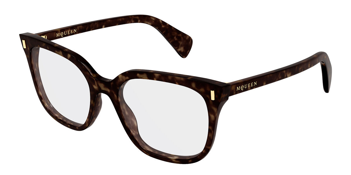 Alexander McQueen AM0585O 002 Women’s Glasses Tortoiseshell Size 53 - Free Lenses - Blue Light Block Available
