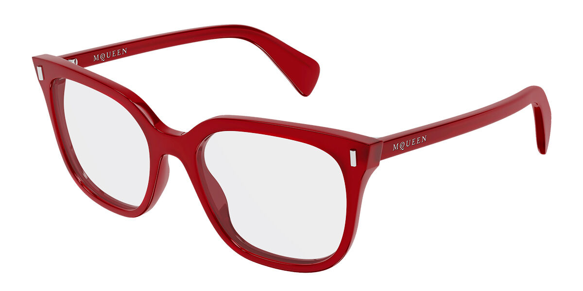 Alexander McQueen AM0585O 003 Women’s Glasses Red Size 53 - Free Lenses - Blue Light Block Available