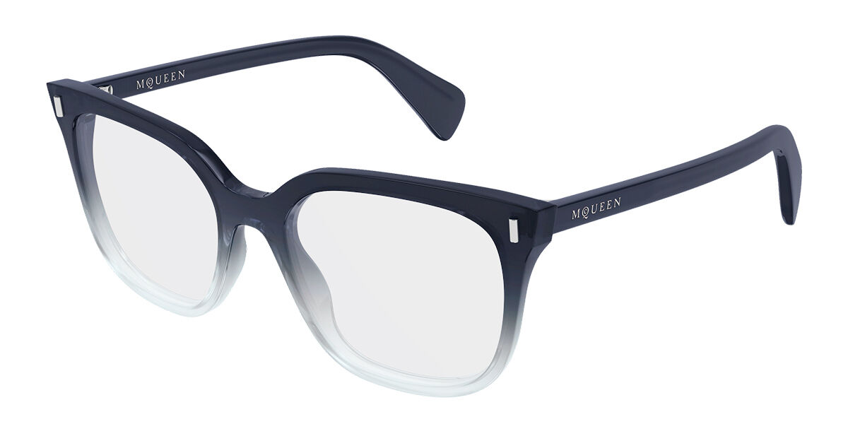 Alexander McQueen AM0585O 004 Women’s Glasses Blue Size 53 - Free Lenses - Blue Light Block Available