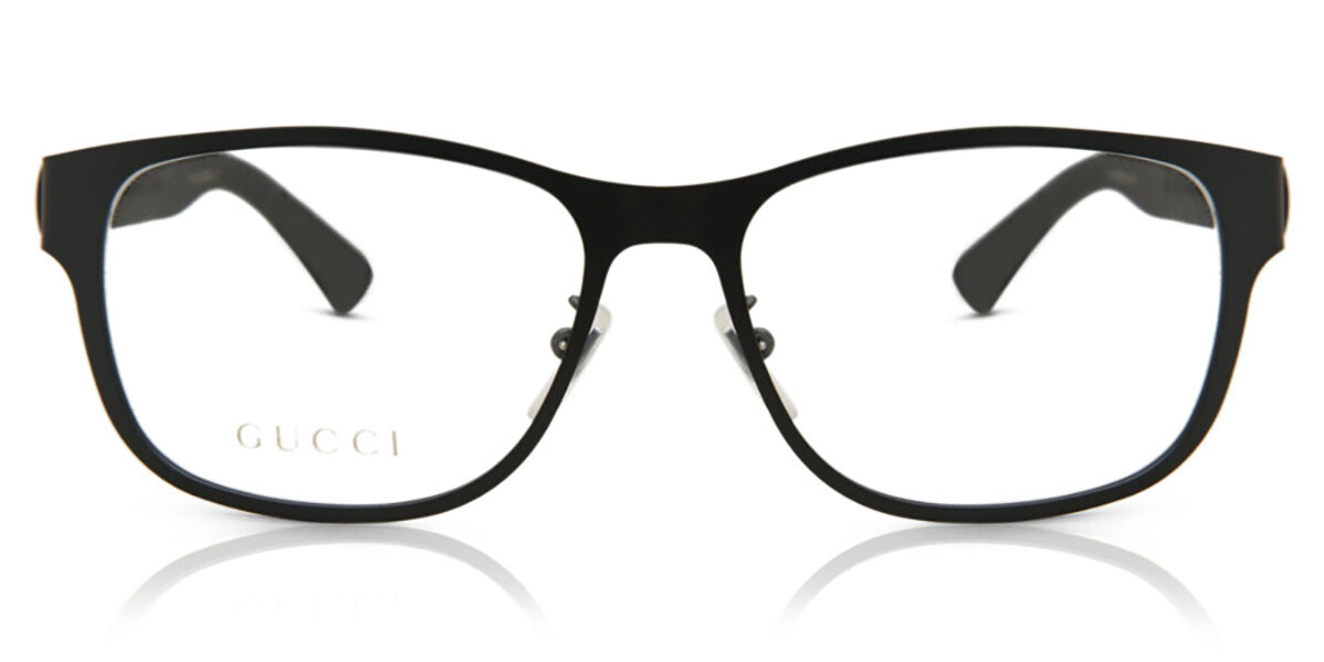 Photos - Glasses & Contact Lenses GUCCI GG0013O 001 Men's Eyeglasses Black Size 55  - Blue (Frame Only)