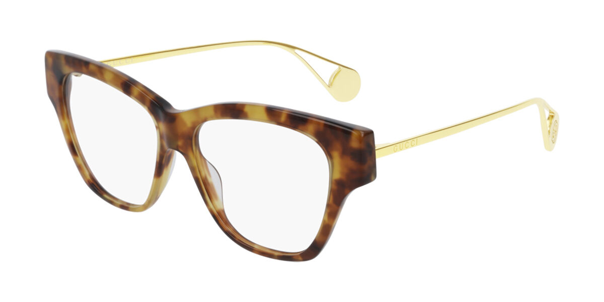 Gucci GG0438O 002 Eyeglasses in Tortoiseshell | SmartBuyGlasses USA
