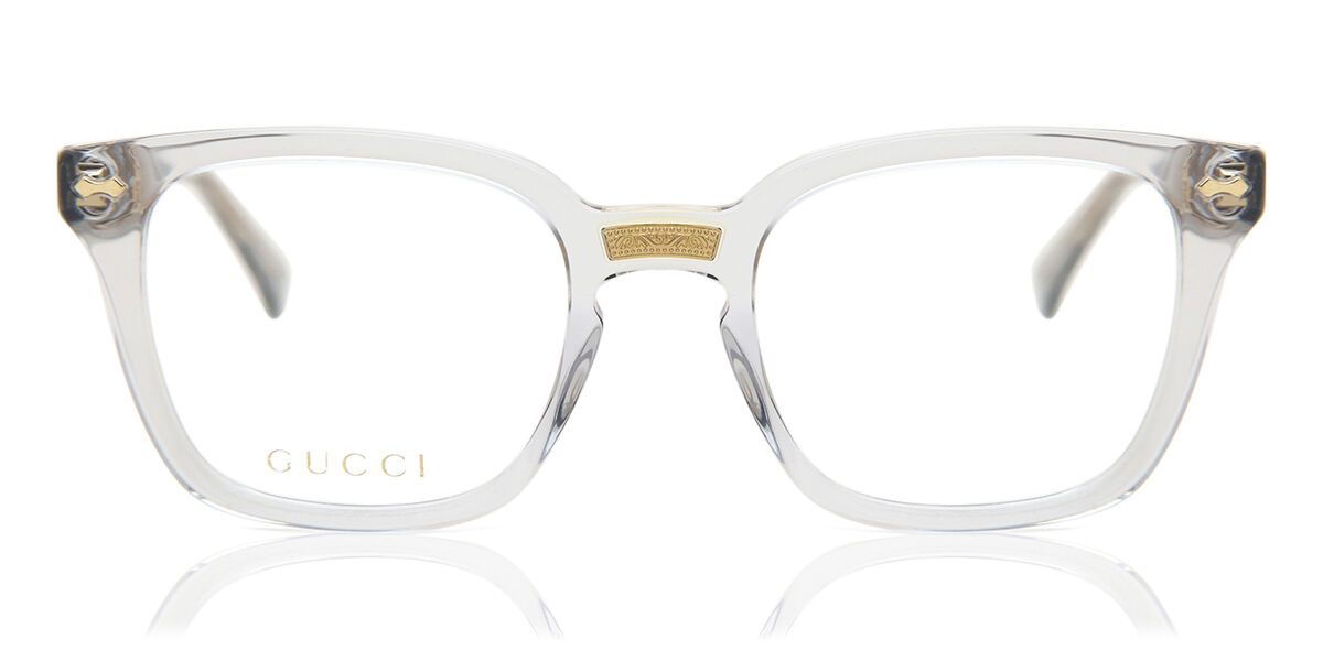 Gucci GG0184O 005 Eyeglasses in Transparent Grey | SmartBuyGlasses USA