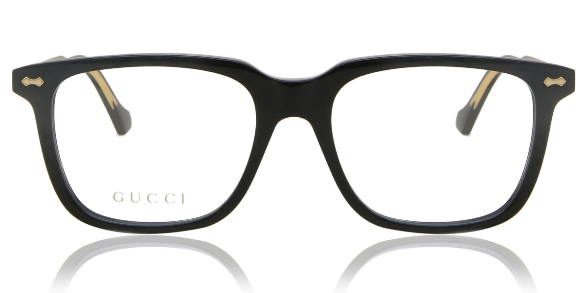 Photos - Glasses & Contact Lenses GUCCI GG0737O 005 Men's Eyeglasses Black Size 53  - Blue (Frame Only)
