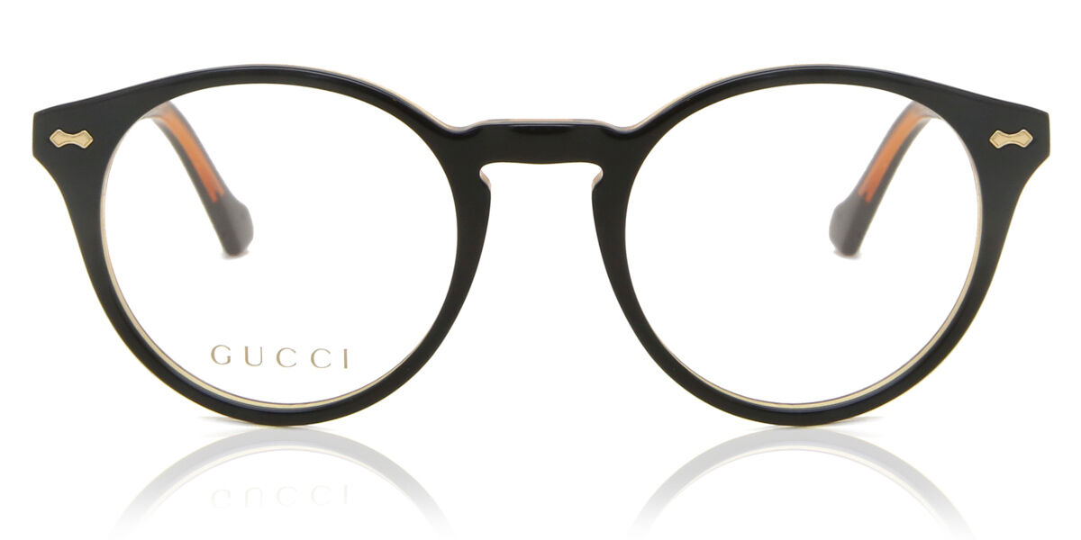 Photos - Glasses & Contact Lenses GUCCI GG0738O 004 Men's Eyeglasses Black Size 48  - Blue (Frame Only)