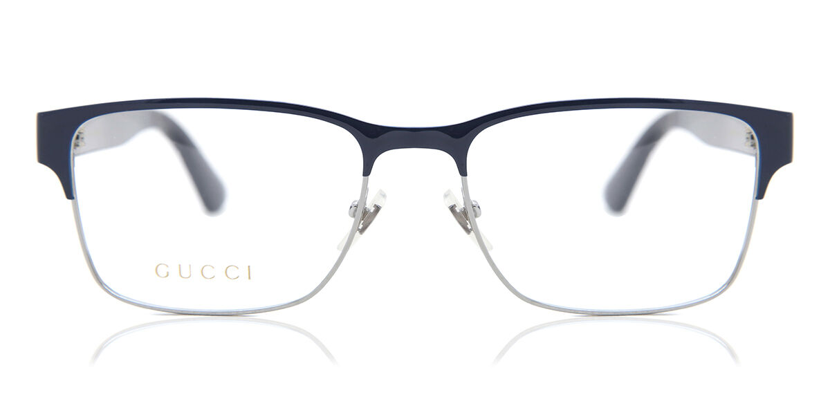 Photos - Glasses & Contact Lenses GUCCI GG0750O 003 Men's Eyeglasses Blue Size 56  - Blue (Frame Only)