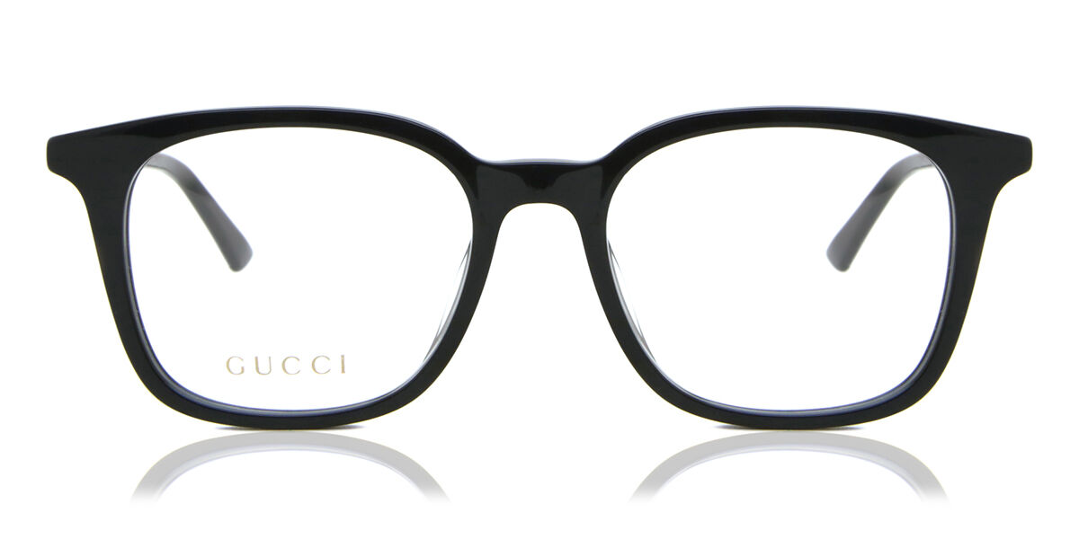 Photos - Glasses & Contact Lenses GUCCI GG0831OA Asian Fit 001 Men's Eyeglasses Black Size 52 (Frame O 