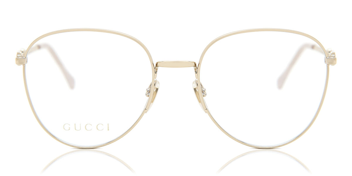 Photos - Glasses & Contact Lenses GUCCI GG0880O 001 Women's Eyeglasses Gold Size 51  - Blu (Frame Only)