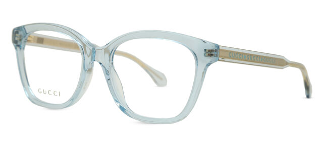 Gucci GG0566ON 003 Shiny Transparent Blue Eyeglasses  display picture 1