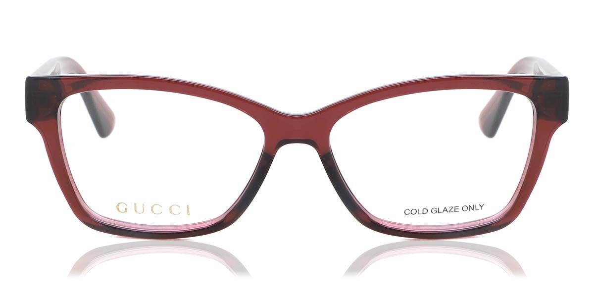Gucci GG0634O 005 Glasses Shiny Transparent Burgundy | VisionDirect ...